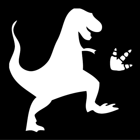 シルエットステッカー 恐竜 ティラノサウルス 切文字 SALE 79%OFF 当店限定販売 シール 足跡つき
