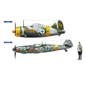 yŎg10OFFN[|z1/72 B-239 obt@[ & bT[V~bg Bf109G-6 g[eBClh w/tBMA