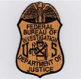 ポリスレプリカパッチ　FBI POLICE Badge Patch　オレンジ （765）【あす楽】
