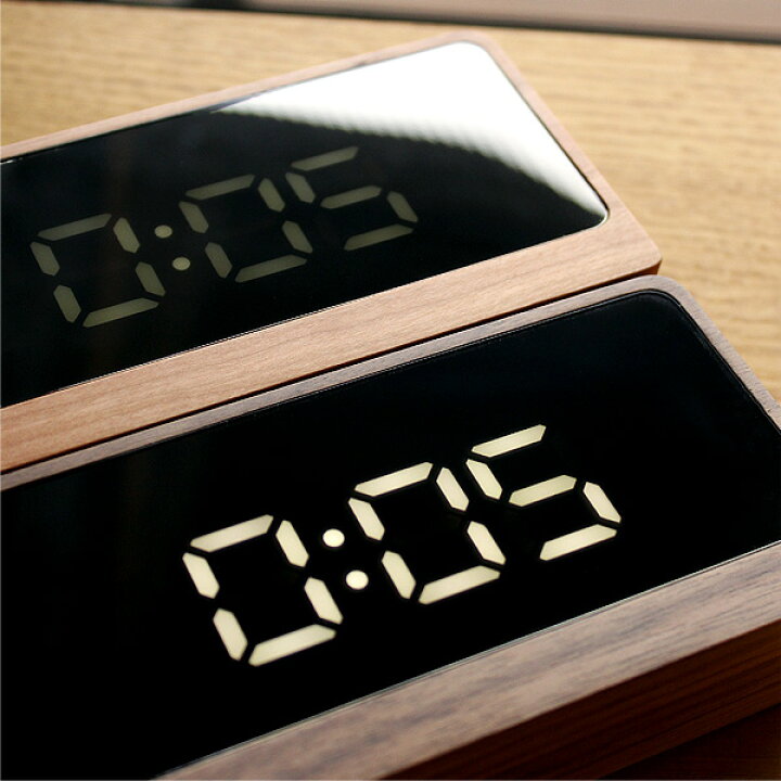 楽天市場】鏡にデジタル時計が浮かび上がる幻想的な木製デジタルミラークロック「Mirror Clock」 置き型 時計 Hacoa おしゃれ : 木香屋