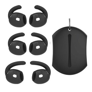 AirPods 4 �C���[�s�[�X �t�b�N 3�Z�b�g �C���z���J�o�[ �G�A�[�|�b�Y 4 �����h�~ �C���z�� �h�~ �����j���O �P�[�X�t�� �V���R�� �z���C�g �u���b�N S M L �T�C�Y �� �� ��l���� AHAStyle