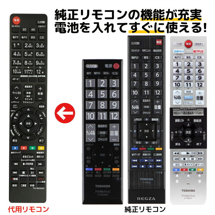 大量入荷 TOSHIBA テレビリモコン CT-90320