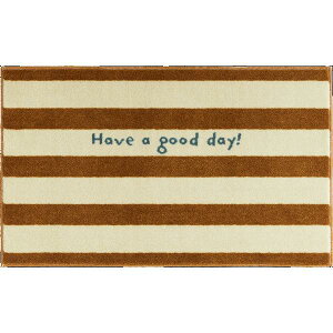 ���փ}�b�g �����p Collection kahou good day 45×75cm brownstripe �u���E���X�g���C�v
