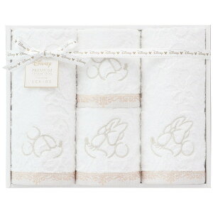 内野 ディズニー プレミアム フェイス ウォッシュ タオルセット ホワイト WR50876