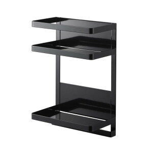 山崎実業 tower タワー ウォーターサーバー横 マグネット ラック 2段 ブラック