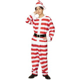 クリスマス 衣装 コスチューム 男性 メンズ ボーダー サンタ