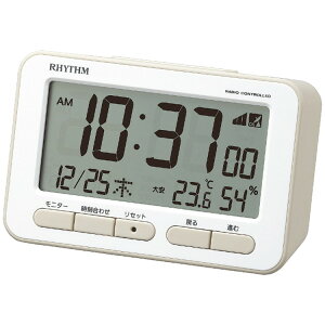 リズム時計 電波 目覚まし時計 フィットウェーブ D234 8RZ234SR38