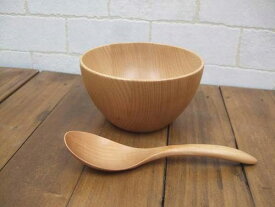 籐芸 カフェオレボウル ビーチ 直径12cm 容量約330ml 木製 ウレタン塗装