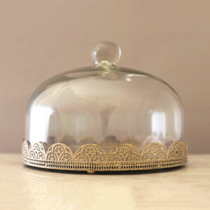 フレンチアイアン ディスプレイドーム アクセサリーケース クリーム/ダークゴールド SA886602B-SF10