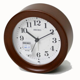 セイコー 目覚まし時計 掛置兼用 ナチュラルスタイル アラーム 木枠 ビーチ 茶木地塗装　KR899B置き時計 掛け時計 壁掛け　送料無料