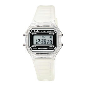 シチズン Q&Q 腕時計 レディース デジタル 多機能 ウレタンバンド G01A-003VK クリア