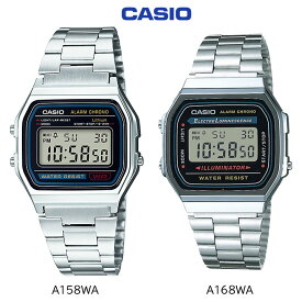 カシオ 腕時計 メンズ スタンダード デジタル ステンレスバンド A158WA-1JH/A168WA-1A2WJR