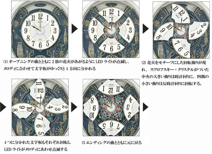 楽天市場】【動画あり】セイコー からくり時計 ウエーブシンフォニー 