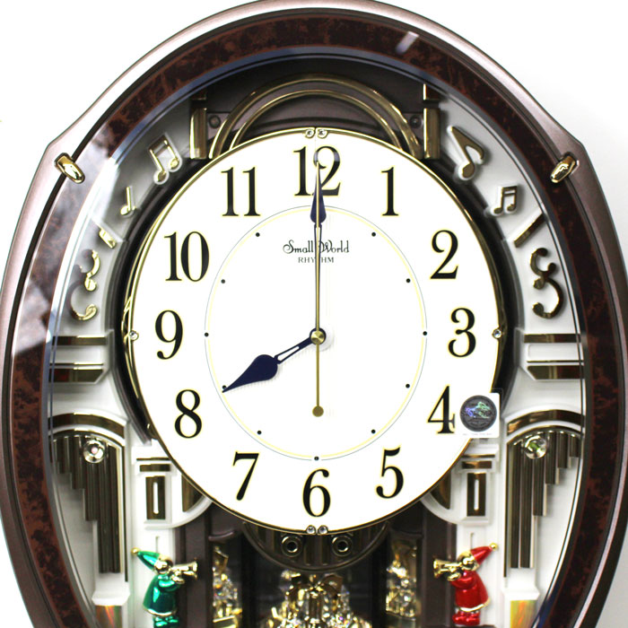 楽天市場】リズム時計 からくり時計 電波掛け時計 スモールワールド