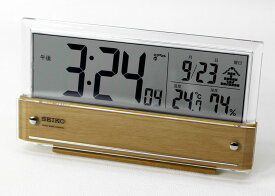 セイコー 目覚まし時計 電波時計 デジタル シースルー表示 SQ782B 【あす楽対応】