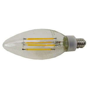 LED電球 シャンデリア電球 水雷型 電球色 フィラメント電球 4W E12 C37-4W-E12