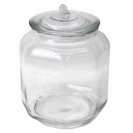 パッキン付きガラスビン　ガラスの米びつ　ピーナツガラス　Sサイズ　GLASS COOKIE JAR　3L　16×H22.5cm【あす楽対応】