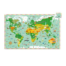 パズル 世界地図 ジグソーパズル 200ピース 子供 オブザベーションパズル アラウンド ザ ワールド フランス DJECO ジェコ 誕生日 クリスマス プレゼント おもちゃ 知育玩具 ギフト 男の子 女の子 世界遺産 名所 風景 6歳 7歳 誕生日 プレゼント
