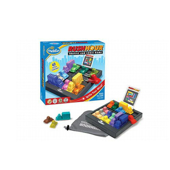 楽天市場 ラッシュアワー ジーニアス問題つき Thinkfun シンクファン 知育玩具 脳トレ スライドパズル 6歳 7歳 8歳 9歳 誕生日 プレゼント 男の子 女の子 木のおもちゃ 知育玩具 もくぐるみ