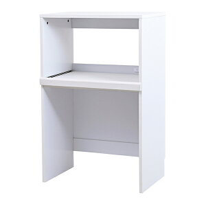 【ポイント9倍!今晩20時開始!】レンジラック Mansarda ゴミ箱上レンジ台 FKC-0009 収納家具 キッチン収納 幅60.5cm コンセント付き レンジ下 ロータイプ シンプル スライド棚 組み立て式