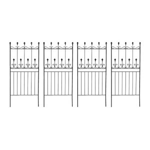 【ポイント9倍!今晩20時開始!】柵 おしゃれ オールドシャトーフェンス150 ロータイプ 4枚組 ガーデニング 園芸 アイアン 枠 仕切り 目隠し 屋外 クラシカル アンティーク風 ベランダ 薔薇