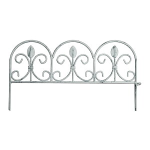 柵 おしゃれ アイアンミニフェンス リーフ 10枚組 目隠し 仕切り コンパクト エレガント アンティーク風 ナチュラル かわいい ガーデニング 花壇 プランター 蔦