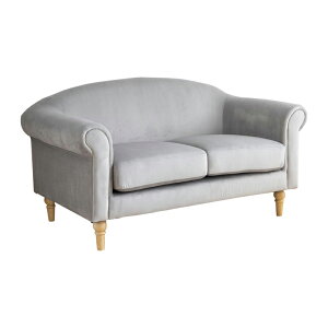 【ポイント9倍!今晩20時開始!】椅子 おしゃれ Cheri 2人掛けアンティーク風ベロアソファ シンプル クラシカル コンパクト 天然木 ウレタン ボンネルコイル 省スペース アーム付き 組立式