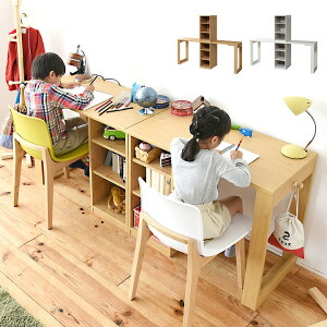 【ポイント9倍!今晩20時開始!】コンパクトツインデスク Wit's(ウィッツ) ラック&ラックセット FWD-0001SET 多機能デスク ユニットデスク ラック付デスク