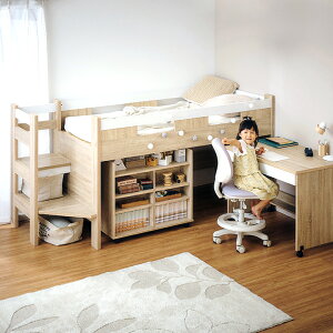 階段付き システムベッド STEPBASE4(ステップベース4) 6色対応 ロフトベッド ロータイプ システムベッドデスク ラック コンパクト 学習机 子供 大人 子供部屋 階段 おしゃれ システムベット ロ