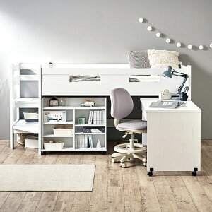 【ポイント9倍!今晩20時開始!】階段付き システムベッド STEPBASE4(ステップベース4) 6色対応 ロフトベッド ロータイプ システムベッドデスク ラック コンパクト 学習机 子供 大人 子供部屋