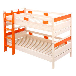 【5年保証/キッズデザイン賞受賞/熊本産ヒノキ/耐荷重700kg】国産 宮付き 二段ベッド KOTOKA(コトカ) 4色対応 2段ベッド 二段ベット 2段ベット 子供用 大人用 日本製 木製 ひのき 檜 桧 おしゃれ