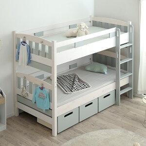 【ポイント7倍!30日限定】【引き出し収納&ハンガーフック付き】二段ベッド 2段ベッド EMMA(エマ) 3色対応 二段ベット 2段ベット ロータイプ 耐荷重180kg 大人 子供用ベッド コンパクト ベッド