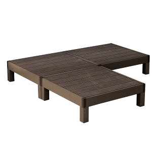 【ポイント7倍!30日限定】ウッドデッキ デッキ縁台 ベンチ 人工木 木製 置くだけ おしゃれ シンプル 庭 屋外 テラス エクステリア ガーデニング アウトドア ホームパーティ 読書 ecofeel(エコ