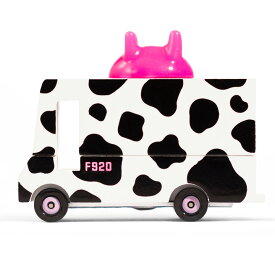 ニューヨーク・ブルックリン発 Candylab(キャンディラボ) Milk Van CND F920 トイカー ミニカー 牛 牛乳 子供 木製 アメ車 自動車 アメリカ おうち遊び ジオラマ 海外 輸入 キッチンカー 玩具 男の子 木のおもちゃ おしゃれ