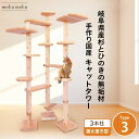 【 雑誌 anan 25ans 2誌掲載 P5倍 18日19日20日　最大15%offクーポン 】　建築家 大工 考案 画期的！ ねこハウスシリーズ キャットタワー 据え置き Type3 猫 遊び場 自由自在 カスタマイズ 増設 国産 スリム 木製