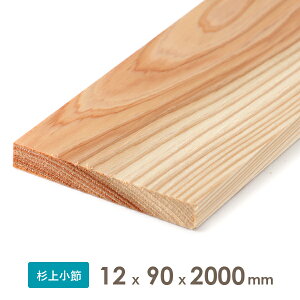 杉乾燥板材 木材 (仕上げ材)12x90x2000　厚みx幅x長さ(ミリ)約1.02kg2カットまで無料、3カット目から有料縦割りカットは別料金となります。