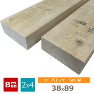 【B品】SPF 2×4ツーバイ材 38×89長さ600～2438mmカット可 ラブリコ ディアウォール ウォリスト スタン…