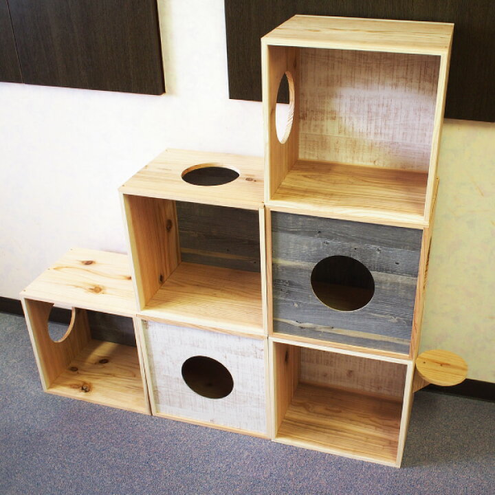 楽天市場】DIY組合せキューブ I（組立キット） キャットタワー  