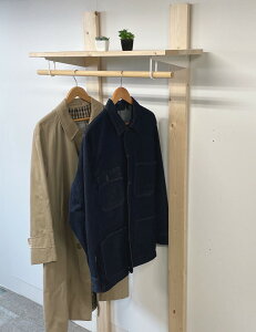 スタンドバー 6【ハンガーラック 1段収納柱1820セット】以下セット内容・STAND BAR 6×1個・ブラケットロング ×1個・1x4 SPF材 柱用 長さ1820m×2本・1x4 SPF材 棚用 長さ 750mm×3本・IRON HOOK U ×2個・Φ24