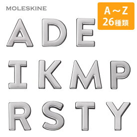 【モレスキン公式店 限定ショッパー付】 モレスキン ピン アルファベット シルバー ノートアクセサリー ピンズ