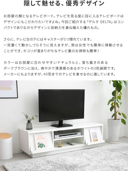楽天市場】【キャスター付き 完成品】テレビ台 デルタ ローボード 