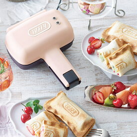 Toffy ハーフ ホットサンドメーカー 電気 耳まで焼ける ハーフホットサンド サンドイッチ 朝食 軽食 朝ごはん スイーツ おやつ かわいい キッチン おしゃれ家電 デザイン家電 人気家電 結婚祝い 引っ越し祝い プレゼント 誕生日 時短 ギフト