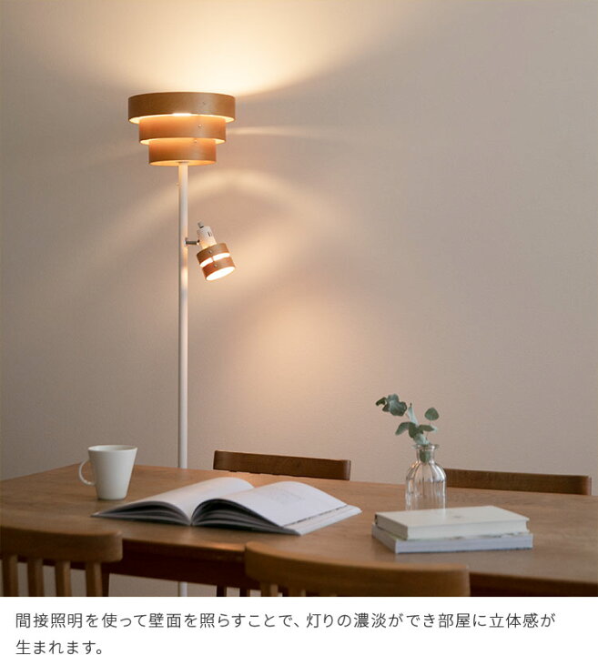 楽天市場】スタンド照明 レダ アッパー 2灯 LED 北欧 間接照明 電気 