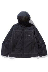 【最大10%OFFクーポン】 期間限定50%OFFセール XLARGE エクストララージ 101234021011 CONTRAST STITCH HOODED JACKET XLARGE フーデッドジャケット BLACK 正規通販 メンズ レディース