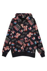 HYSTERIC GLAMOUR �q�X�e���b�N�O���}�[ 02261CF02 HYSTERIC RECORDS�� �p�[�J�[ BLACK ���K�ʔ� �����Y
