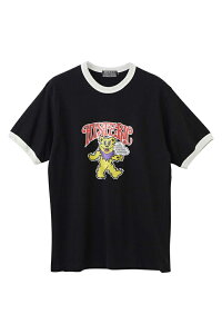 HYSTERIC GLAMOUR qXebNO}[ 02251CT38 FIRE BEAR GLITTER TVc BLACK Kʔ Y