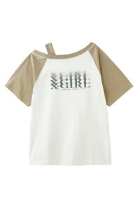 �Z�[��40%OFF X-girl �G�b�N�X�K�[�� 105252013019 BLURRED LOGO LAYERED SHOULDER TEE ���C���[�h�V�����_�[T�V���c WHITE ���K�ʔ� ���f�B�[�X
