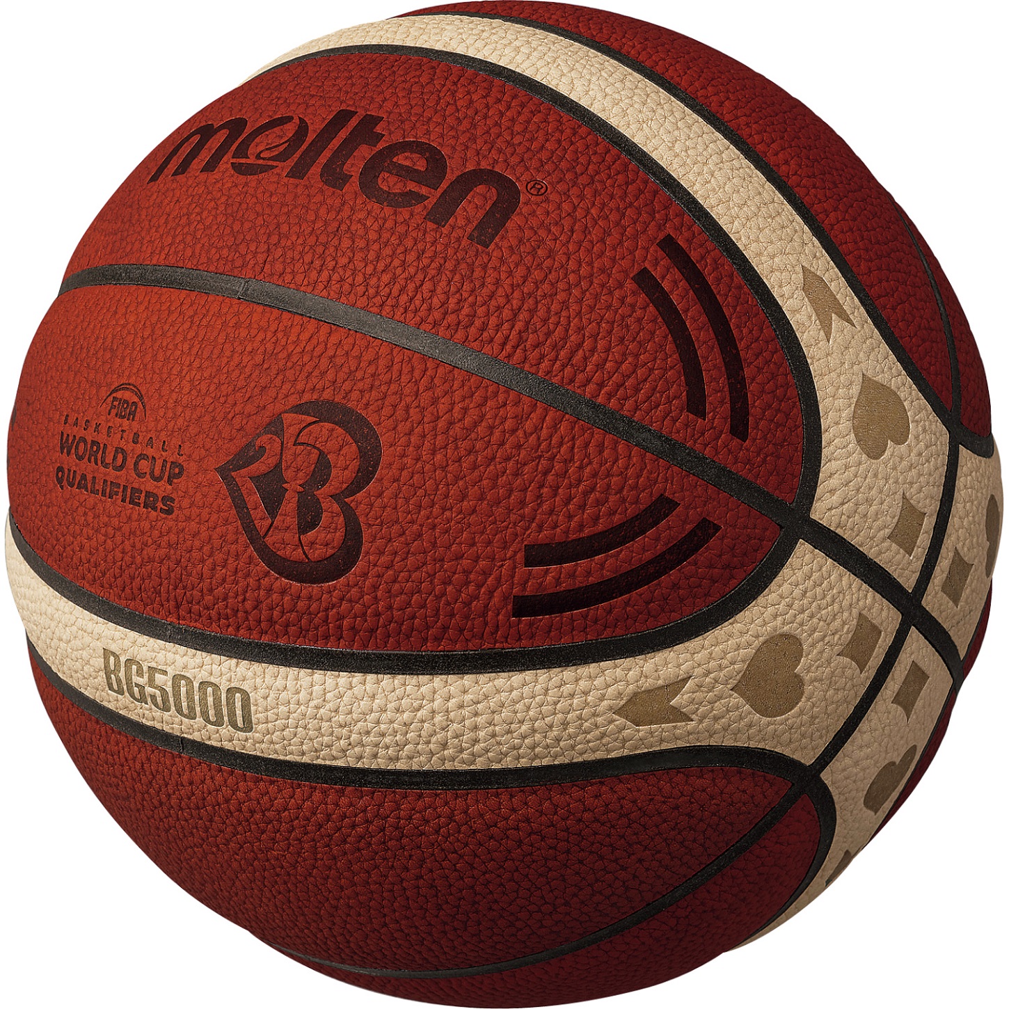 molten モルテン B7G5000-Q2Z FIBAバスケットボールワールドカップ2023大陸予選公式試合球 BG5000 天然皮革 国際公認球 7号球 中学生以上の男子 バスケットボール ボール
