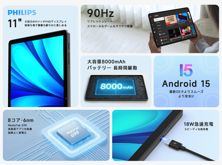 楽天市場】PHILIPS フィリップス タブレット T8015 国内正規品 