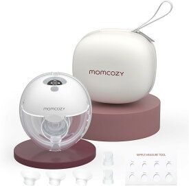 【Momcozy】M5 電動 搾乳機 着用式コードレスさく乳器 ハンズフリー搾乳器 3モード・9段階吸引 軽量ポータブルタイプ お手入れ簡単 グレー